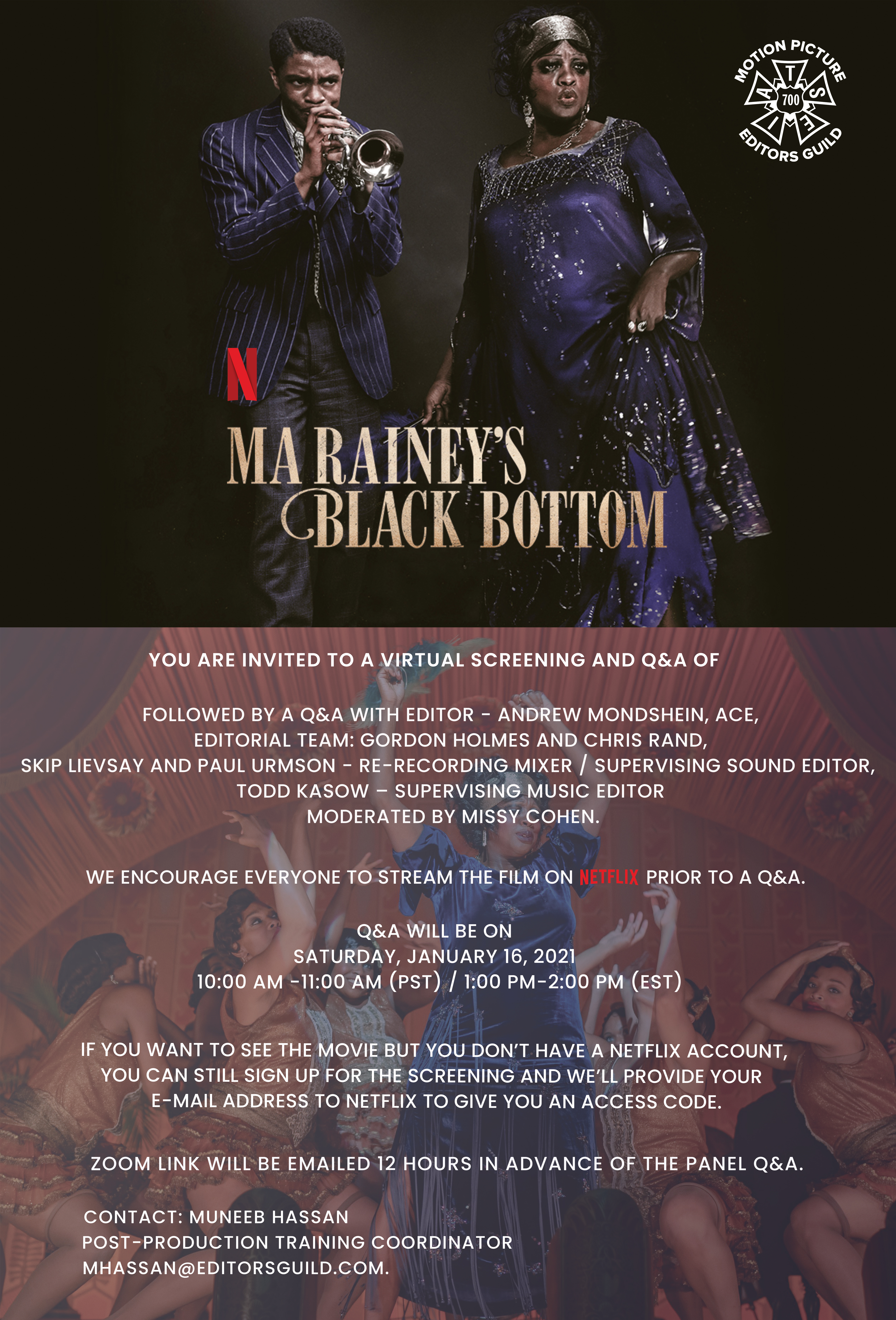 Ma Rainey S Black Bottom Virtual Screening And Q A